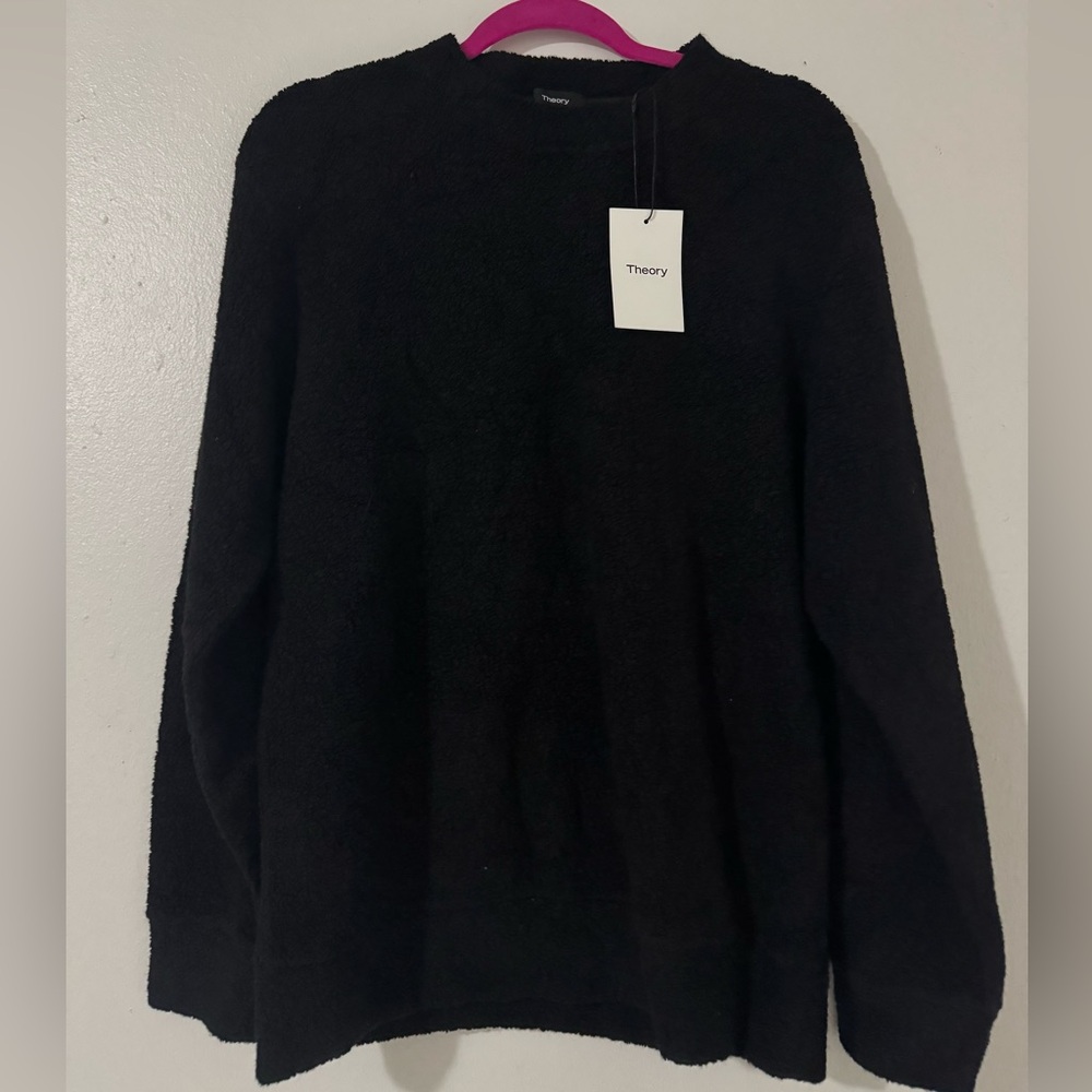 Theory Women's Classic Black Crew Neck Sweater